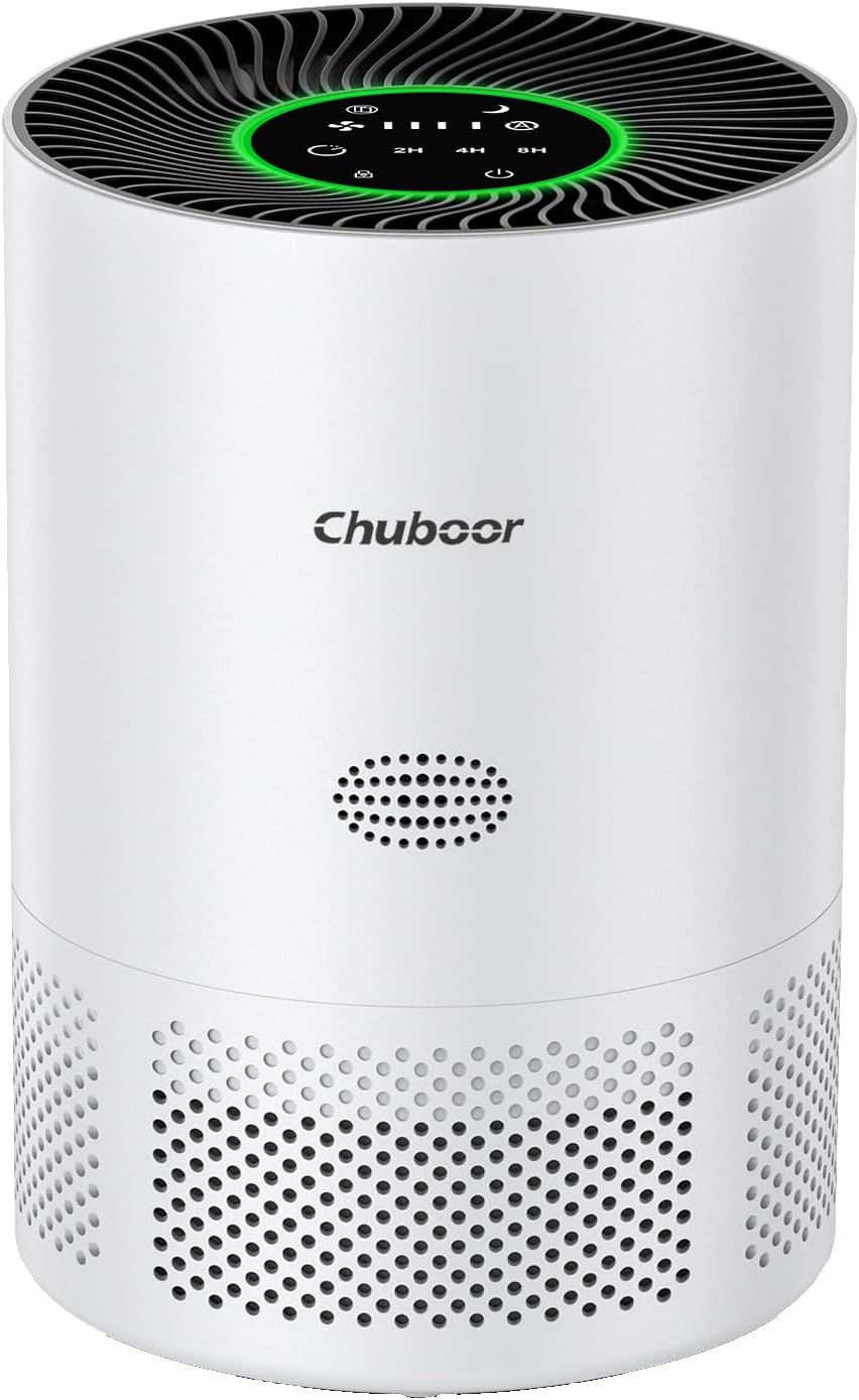 Chuboor Air Purifiers for Home Large Rooms up to 1200ft², H13 True HEPA Air Purifiers for Bedroom Dorm Room Pets with Timer